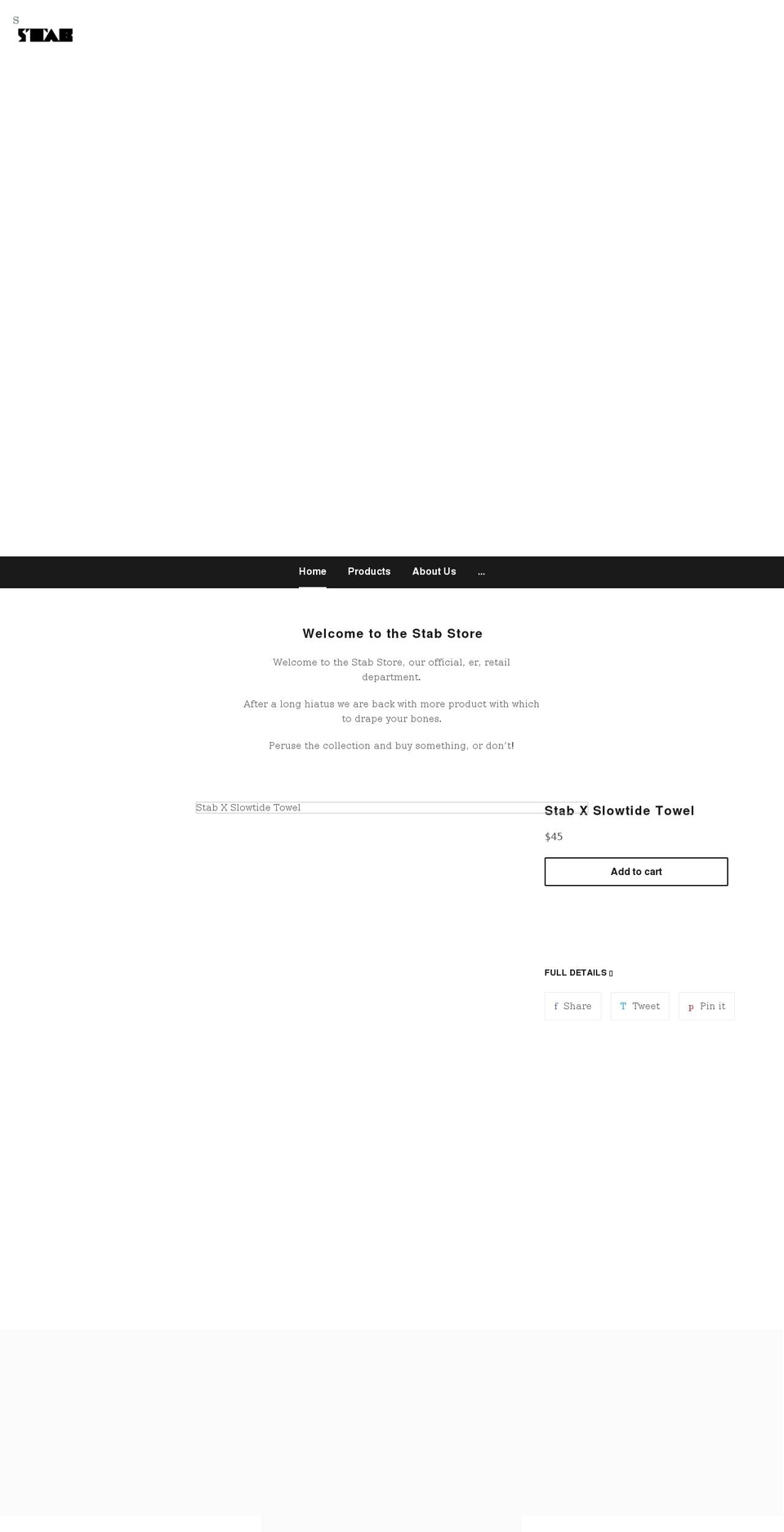stab-store.com shopify website screenshot