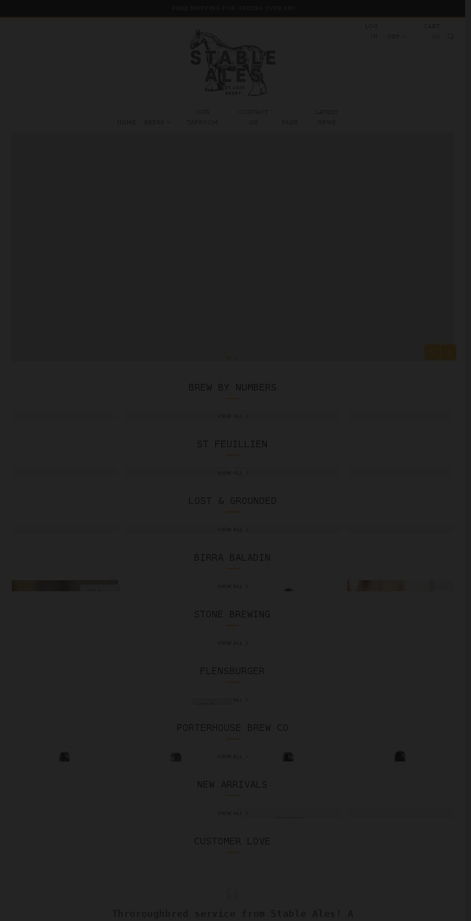 stableales.co.uk shopify website screenshot