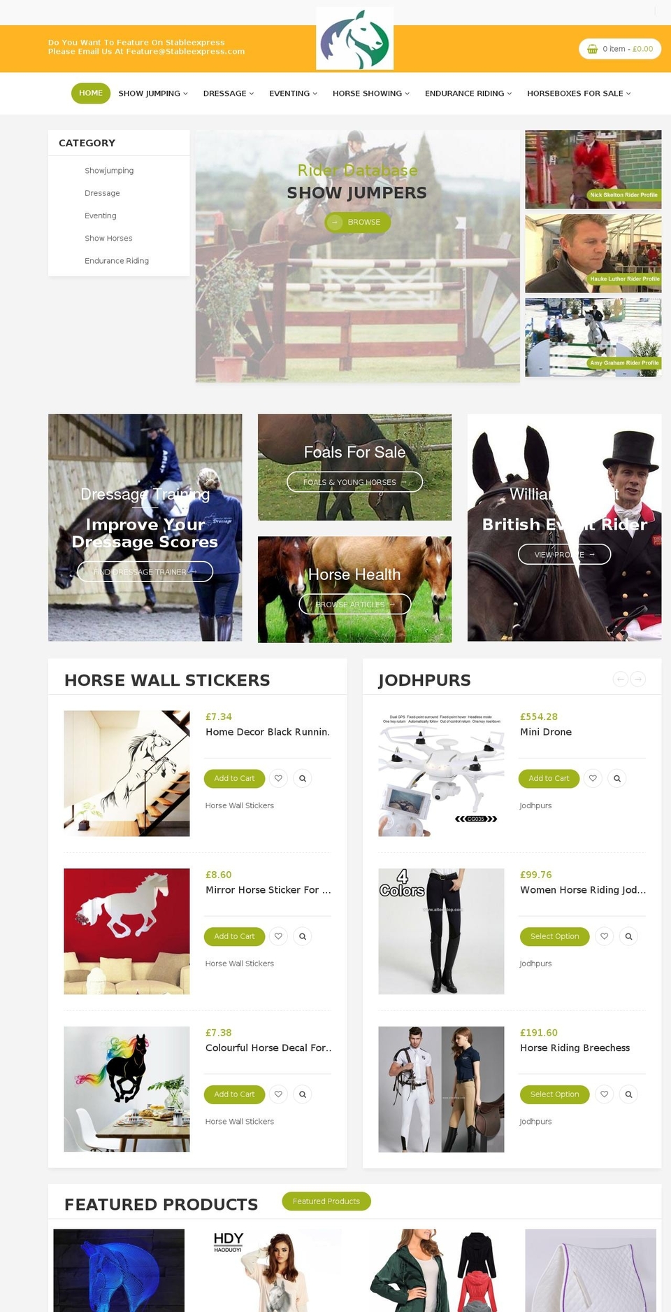 stableexpress.co.uk shopify website screenshot