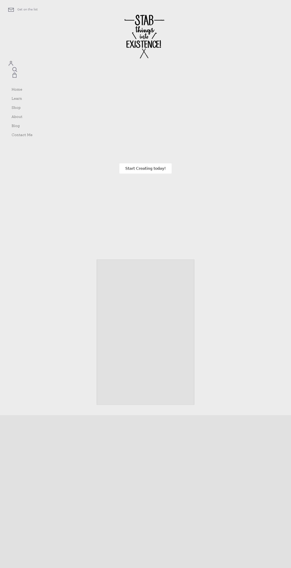 stabthingsintoexistence.com shopify website screenshot