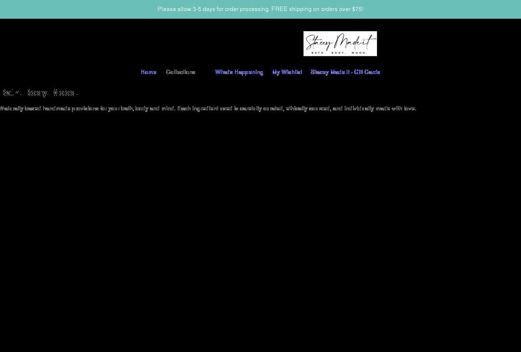 staceymadeit.com shopify website screenshot