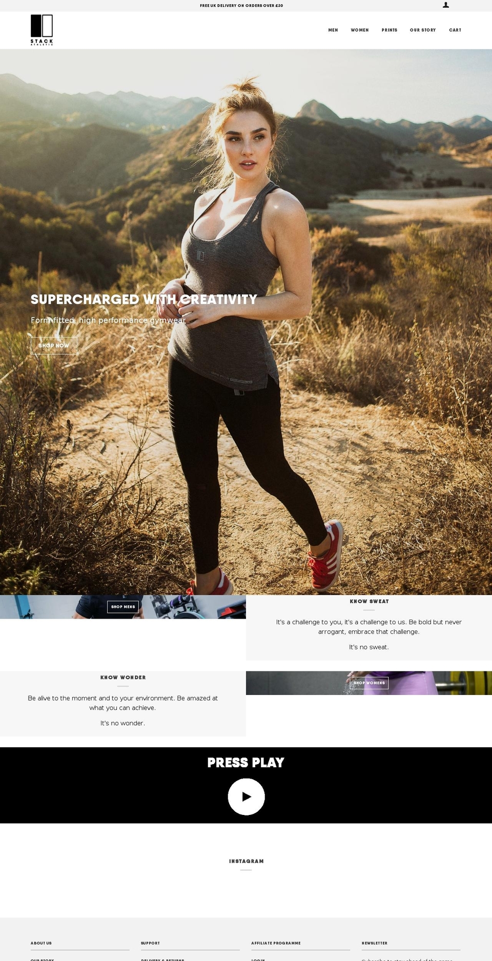 stackathletic.com — Shopify storefront screenshot