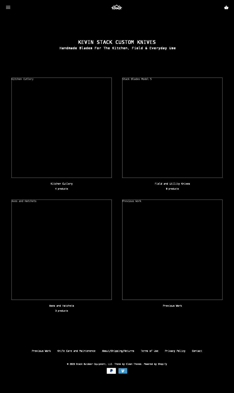 stackblades.com shopify website screenshot