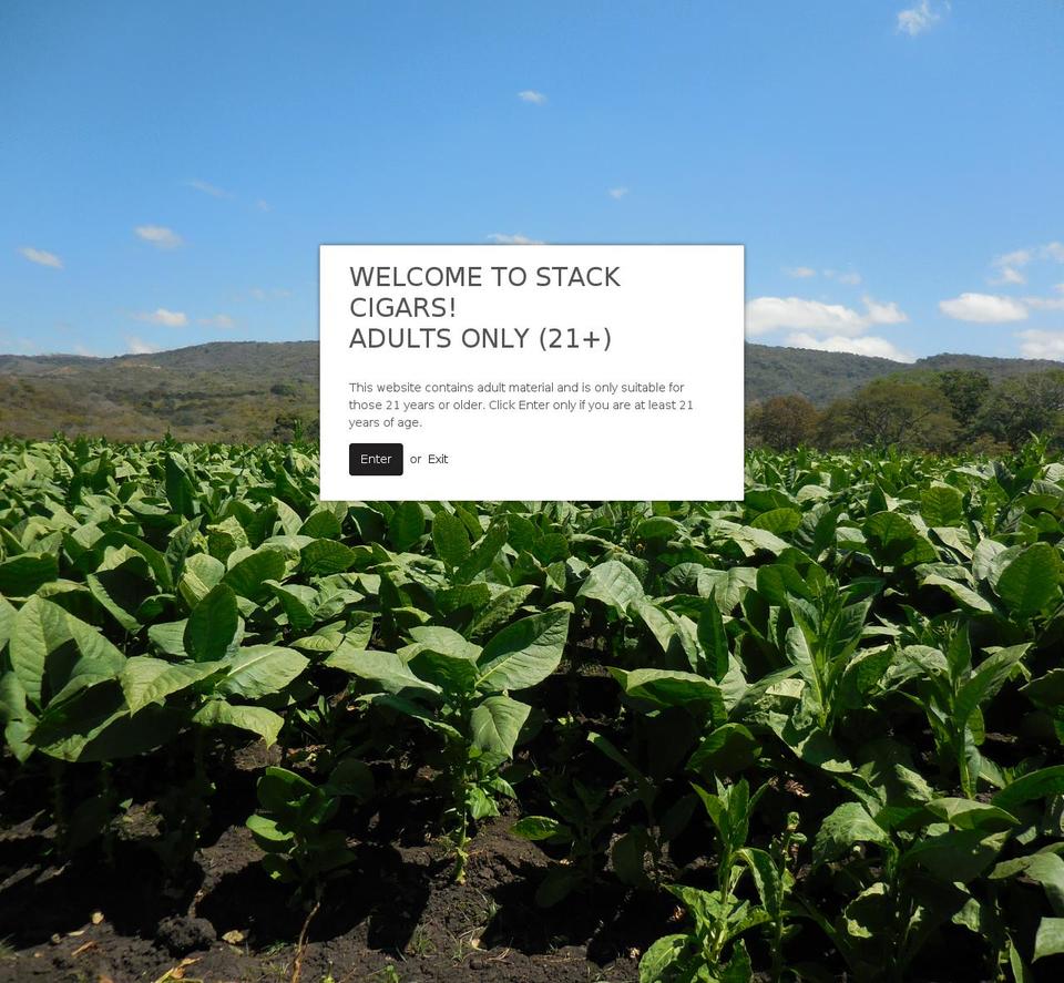 stackcigars.com shopify website screenshot