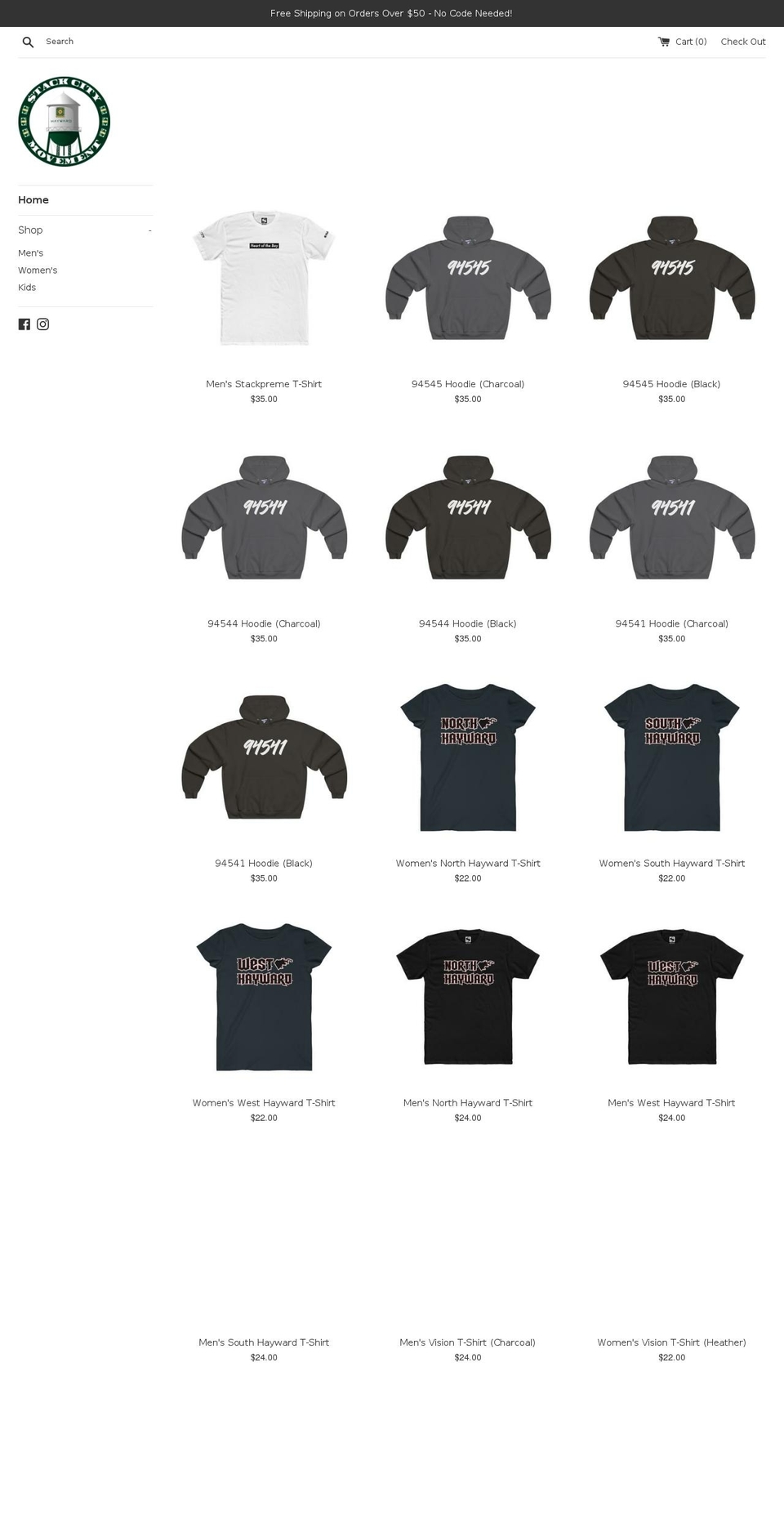 stackcitymovement.com — Shopify storefront screenshot