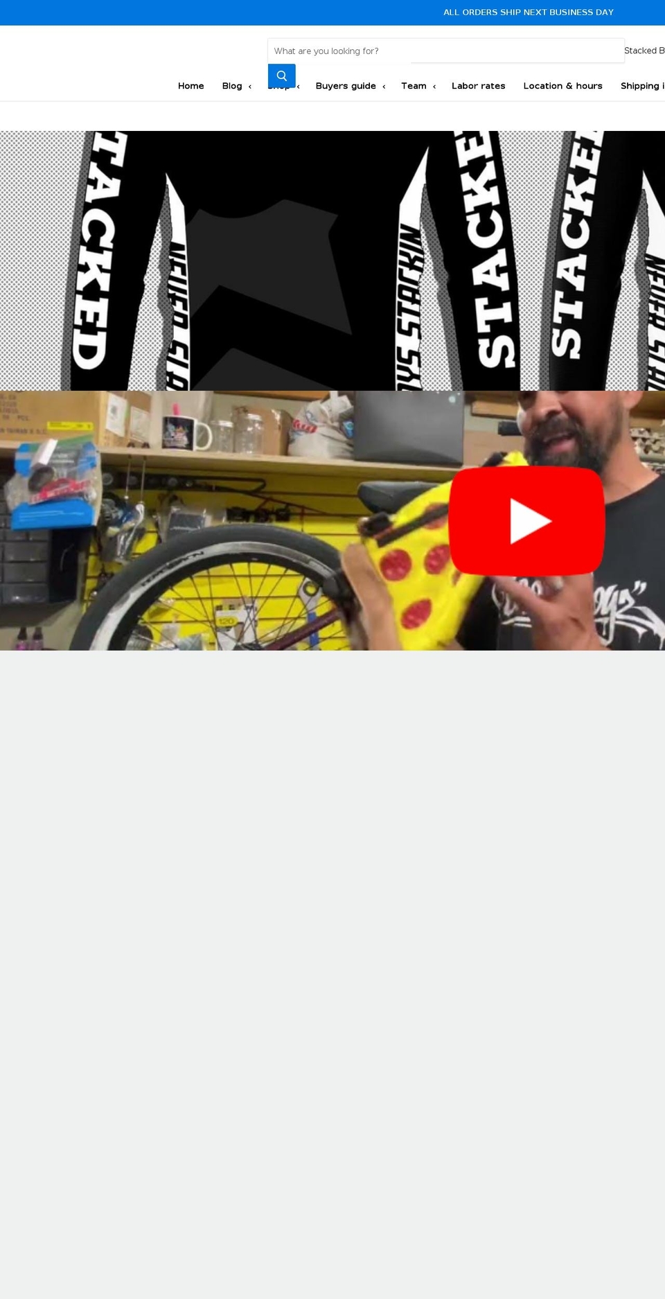stackedbmxshop.com shopify website screenshot