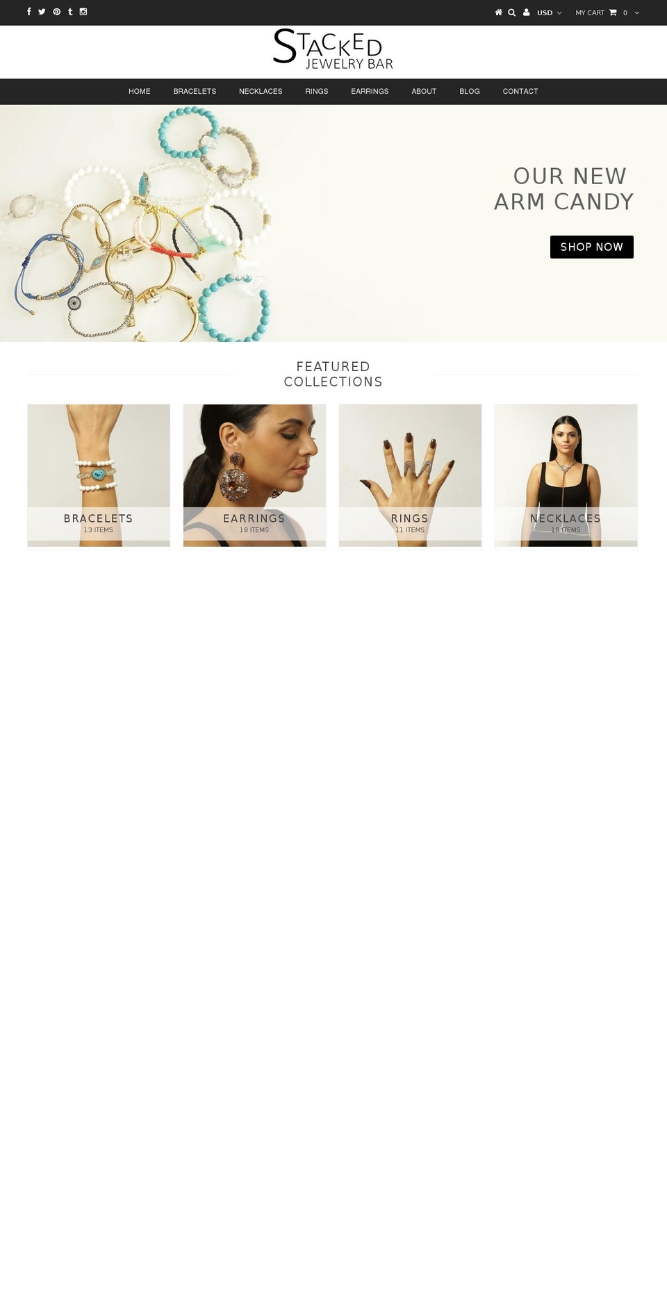 stackedjewelrybar.com — Shopify storefront screenshot