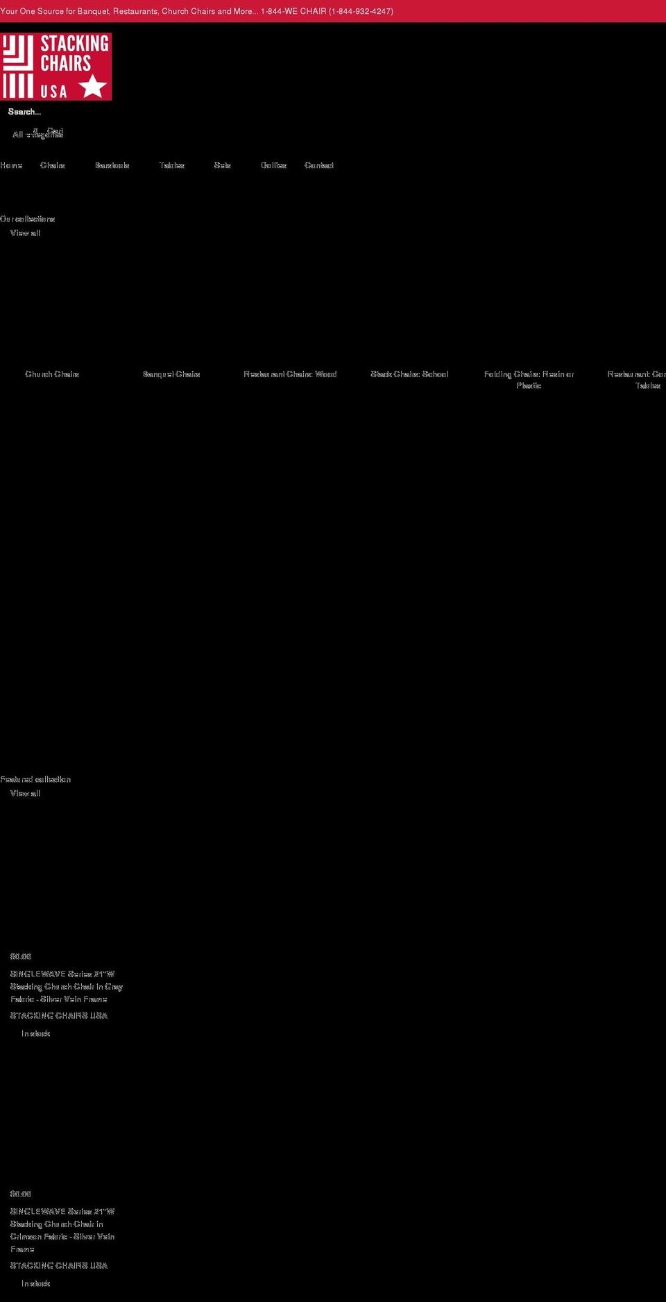 stackingchairsusa.com shopify website screenshot