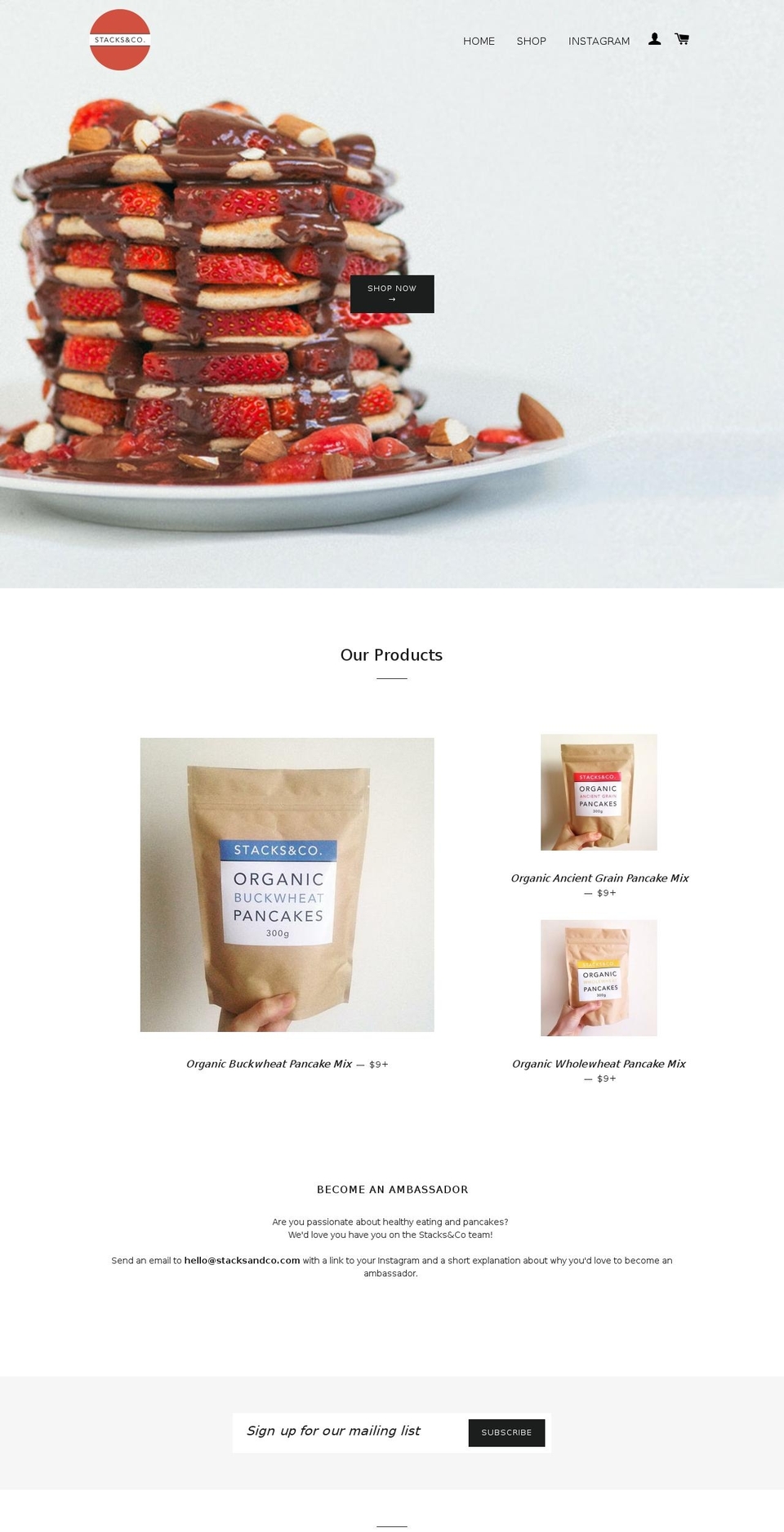 stacksandco.com shopify website screenshot