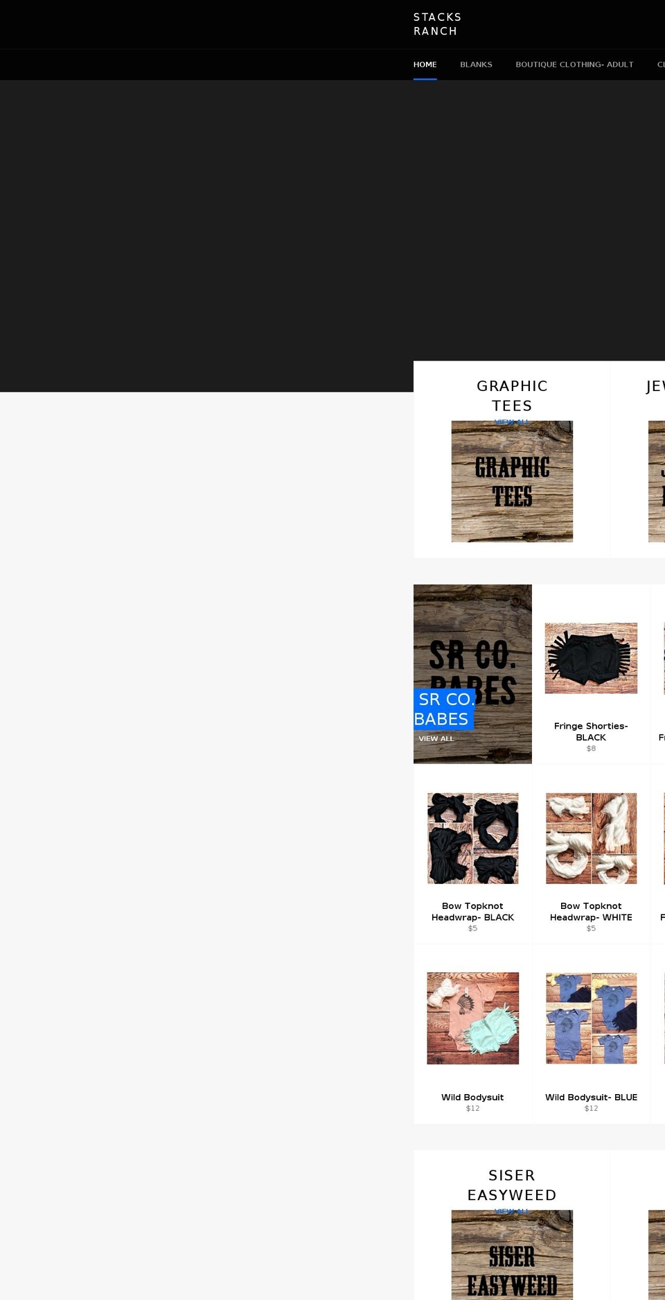 stacksranch.com — Shopify storefront screenshot