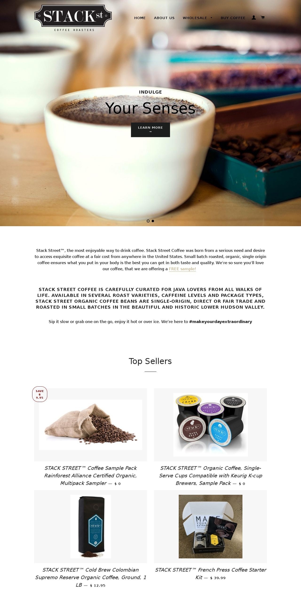 stackstreetcoffee.com — Shopify storefront screenshot