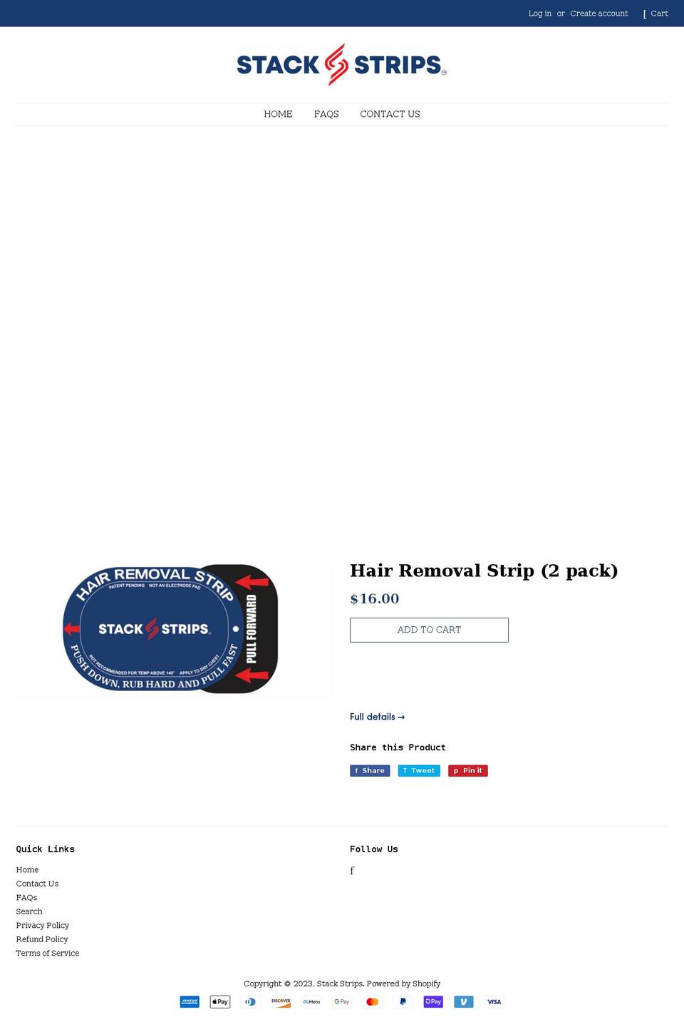 stackstrips.com shopify website screenshot