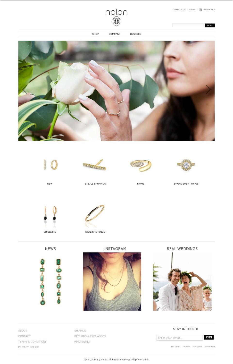 stacynolan.com shopify website screenshot