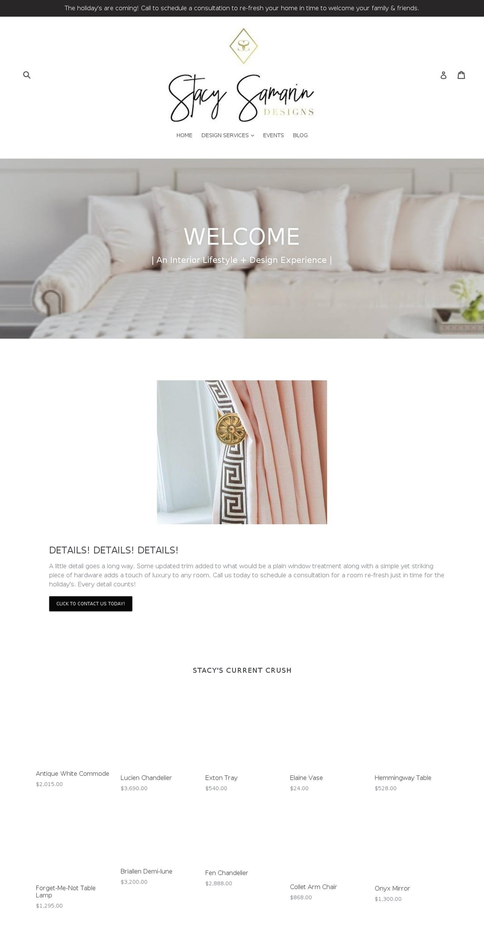 stacysamarindesigns.com shopify website screenshot