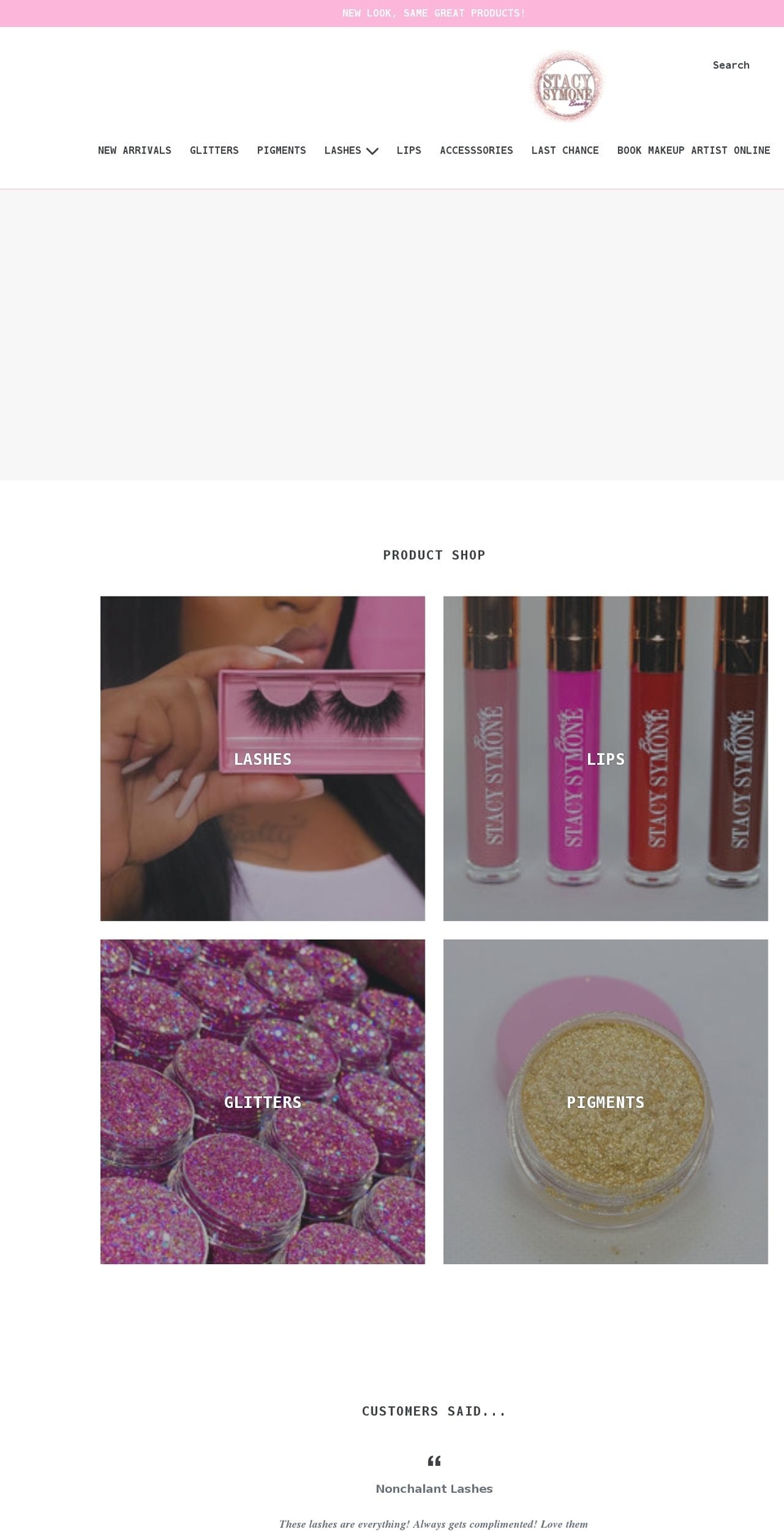 stacysymone.com shopify website screenshot