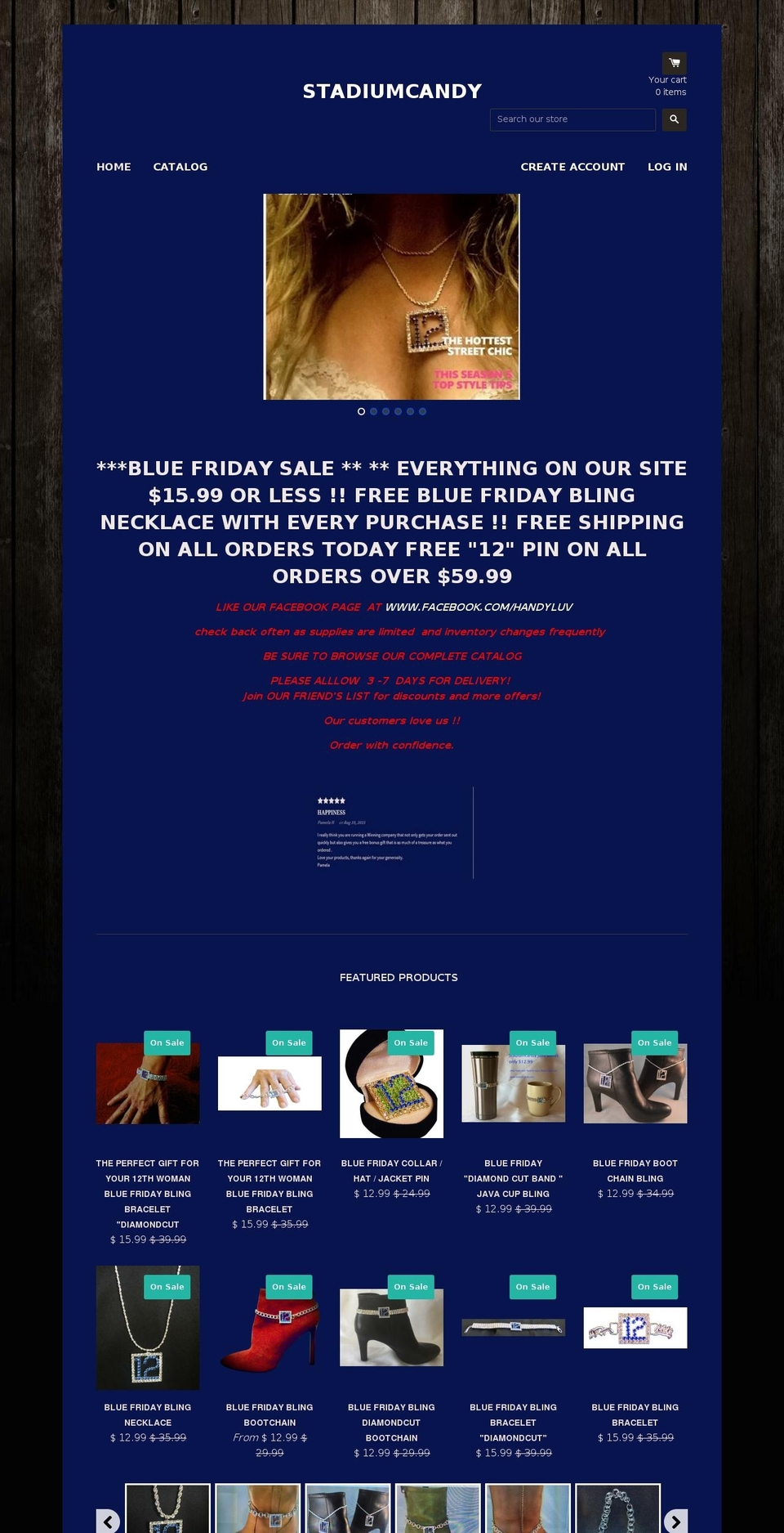 stadiumcandy.com shopify website screenshot