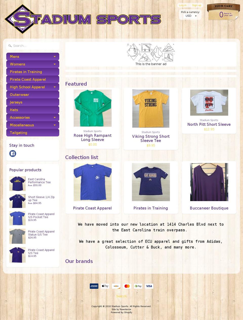 stadiumpirate.com — Shopify storefront screenshot