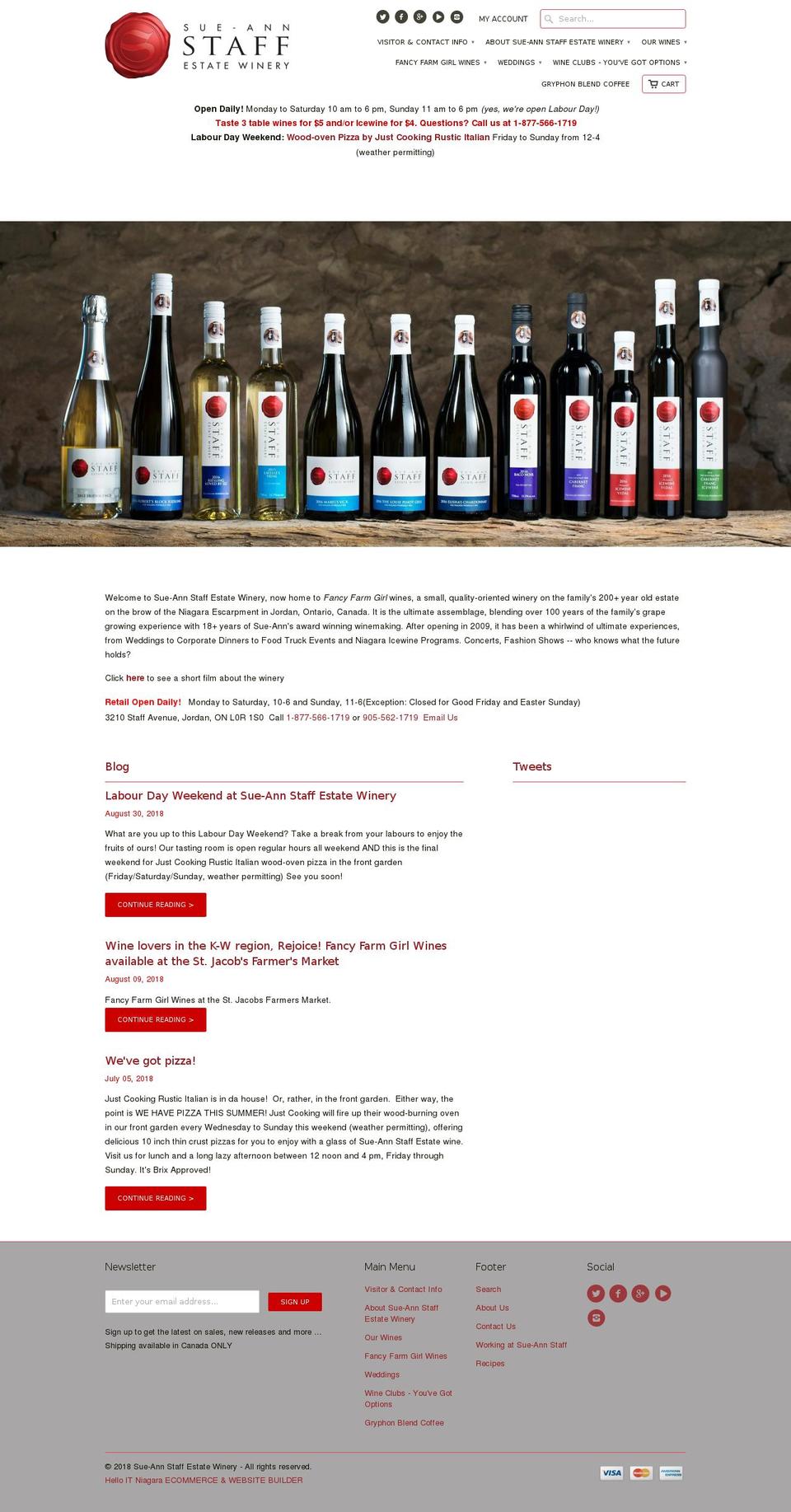 staffwines.com — Shopify storefront screenshot