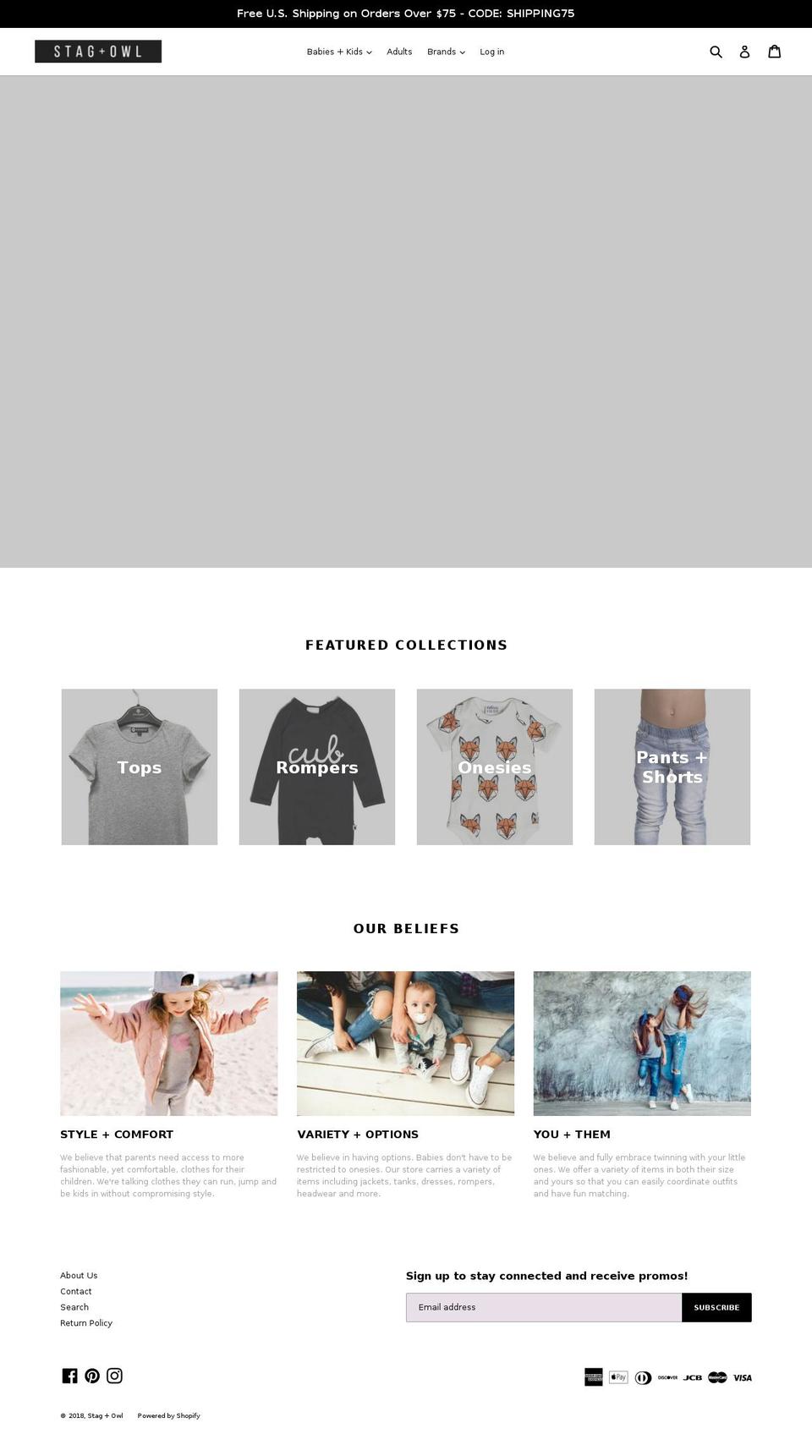 stagandowl.com — Shopify storefront screenshot
