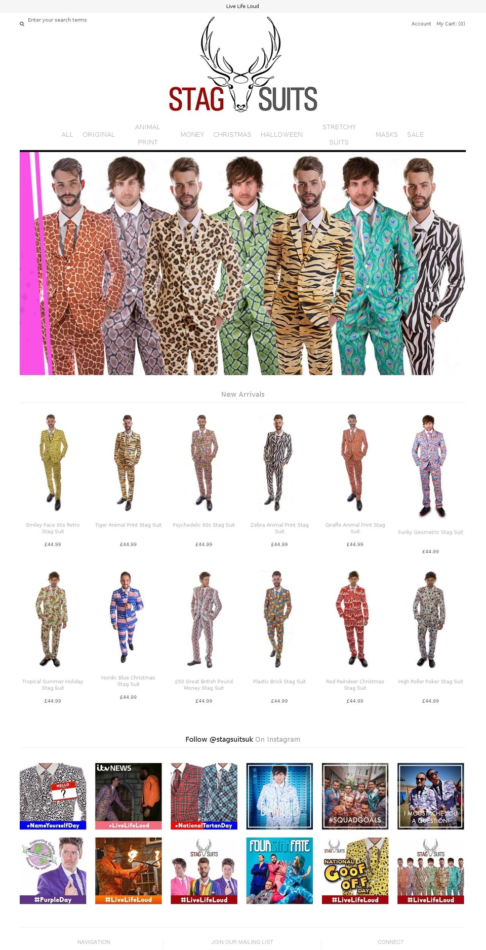 stagcostumes.com shopify website screenshot
