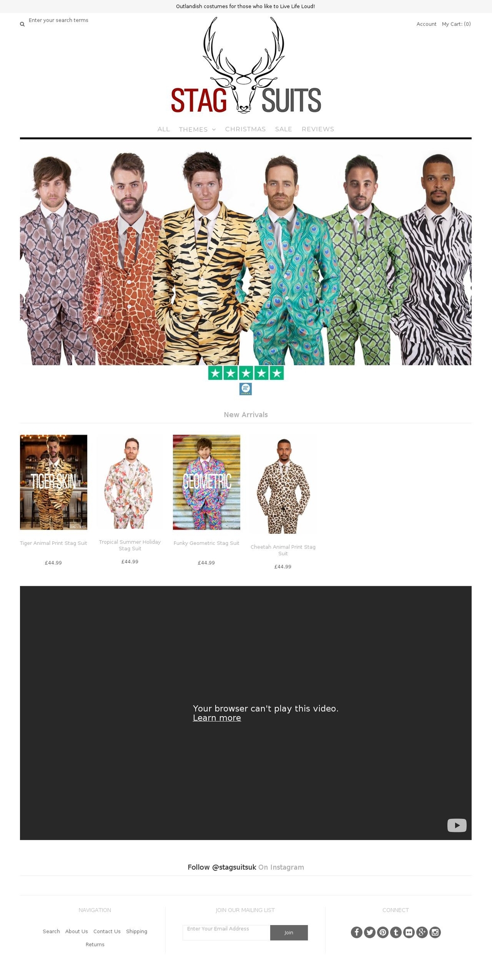 stagdocostumes.com shopify website screenshot