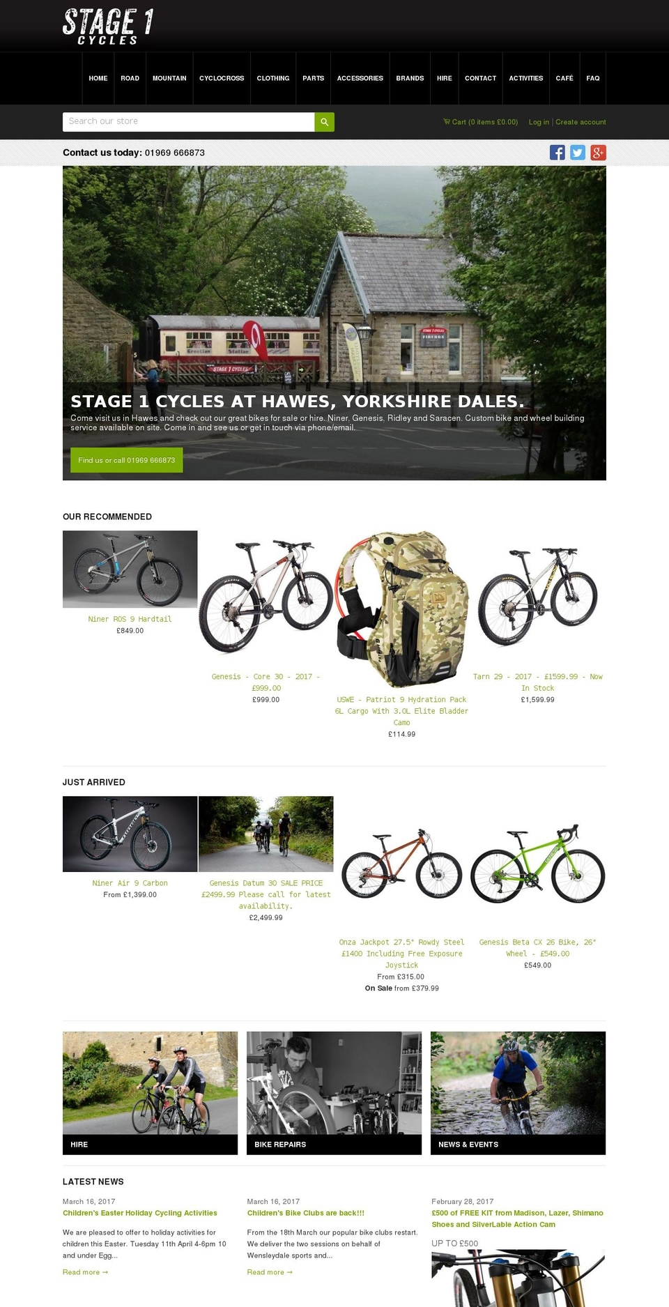 stage1cycles.co.uk shopify website screenshot