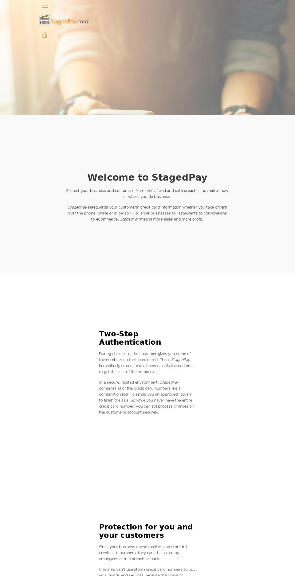 stagedpay.com — Shopify storefront screenshot