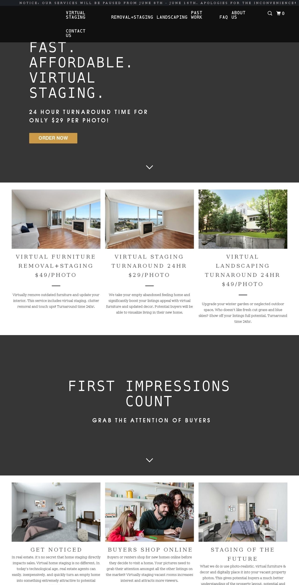 stagemyhome.ca shopify website screenshot