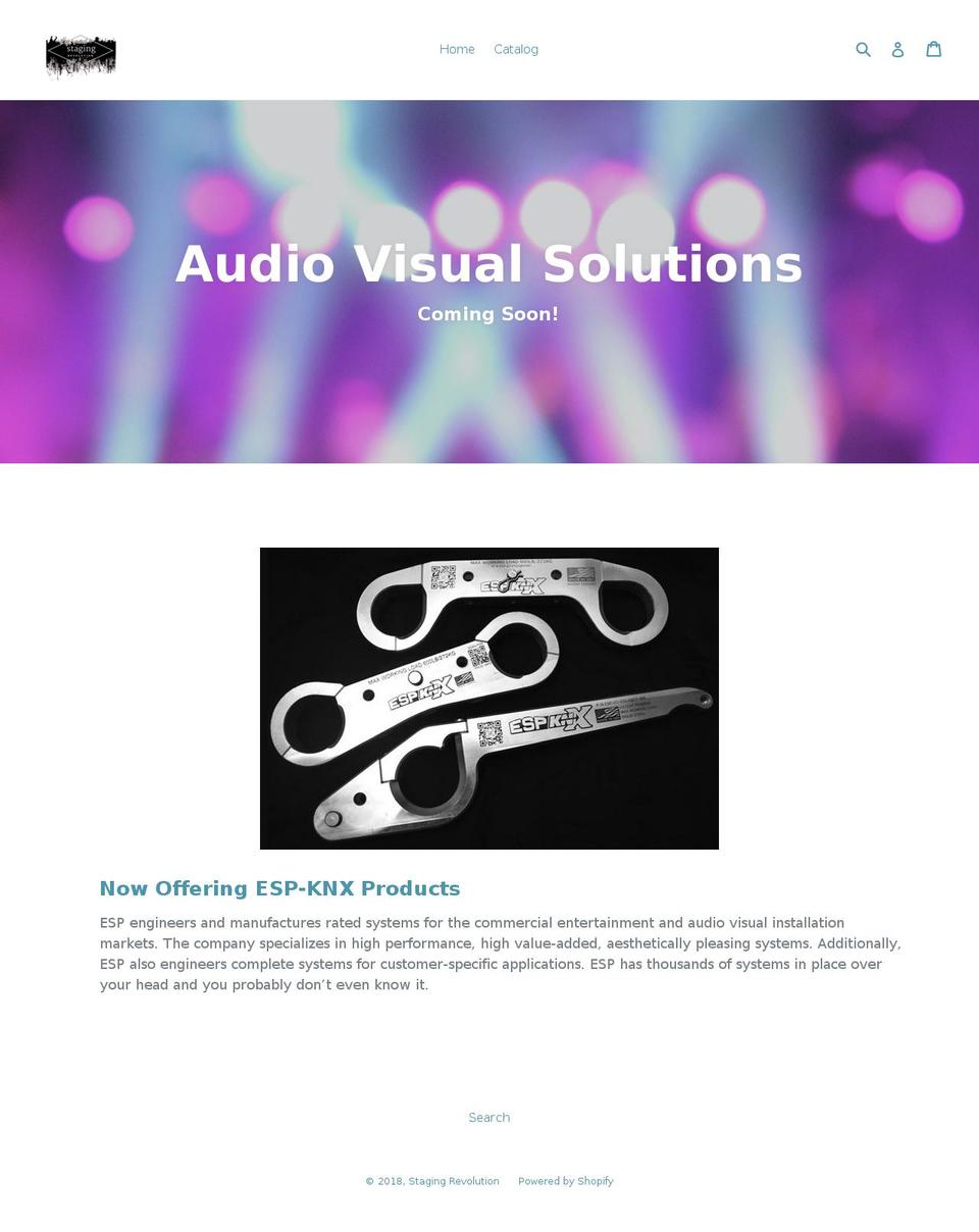 stagingrevolution.com — Shopify storefront screenshot