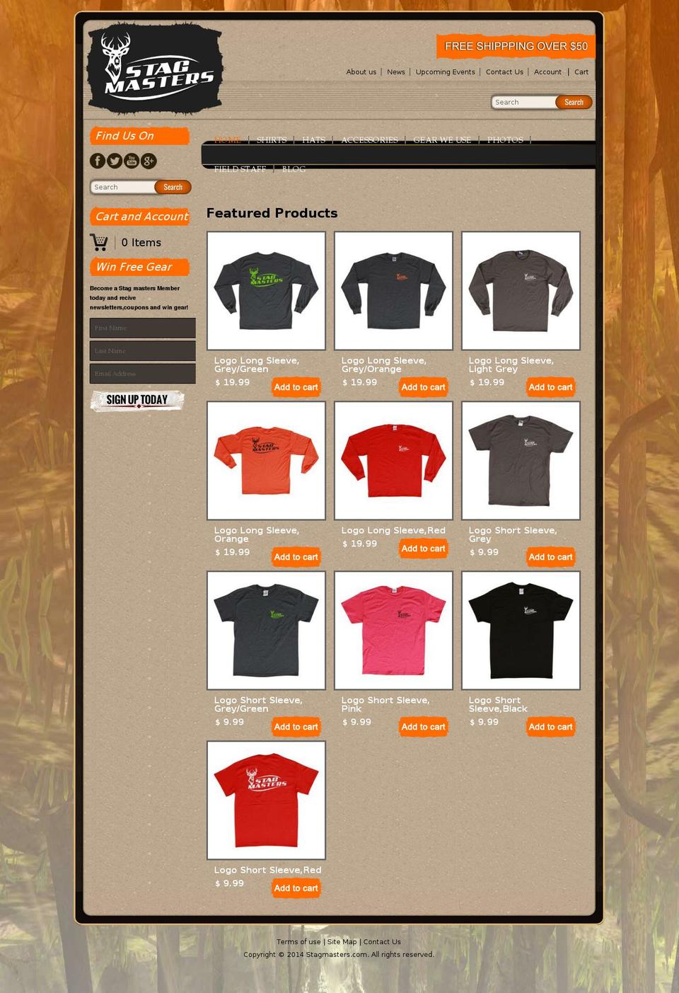 stagmastershunting.com shopify website screenshot