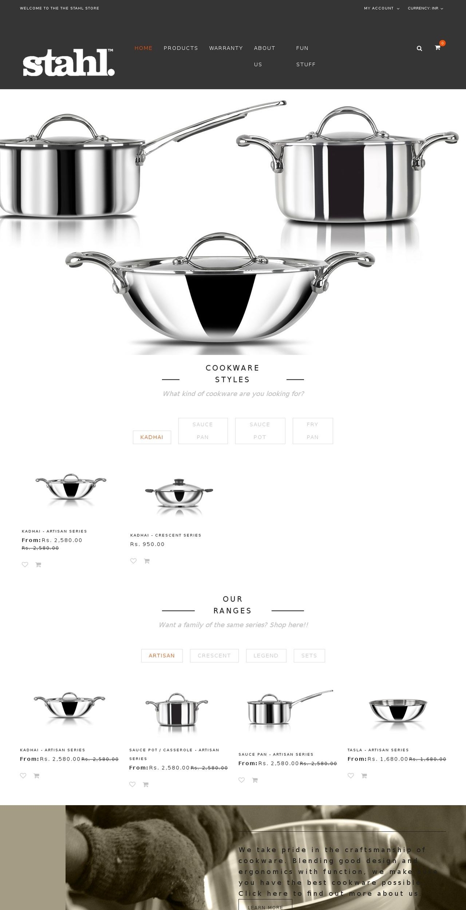 bazien-layout-1 Shopify theme site example stahlindia.com