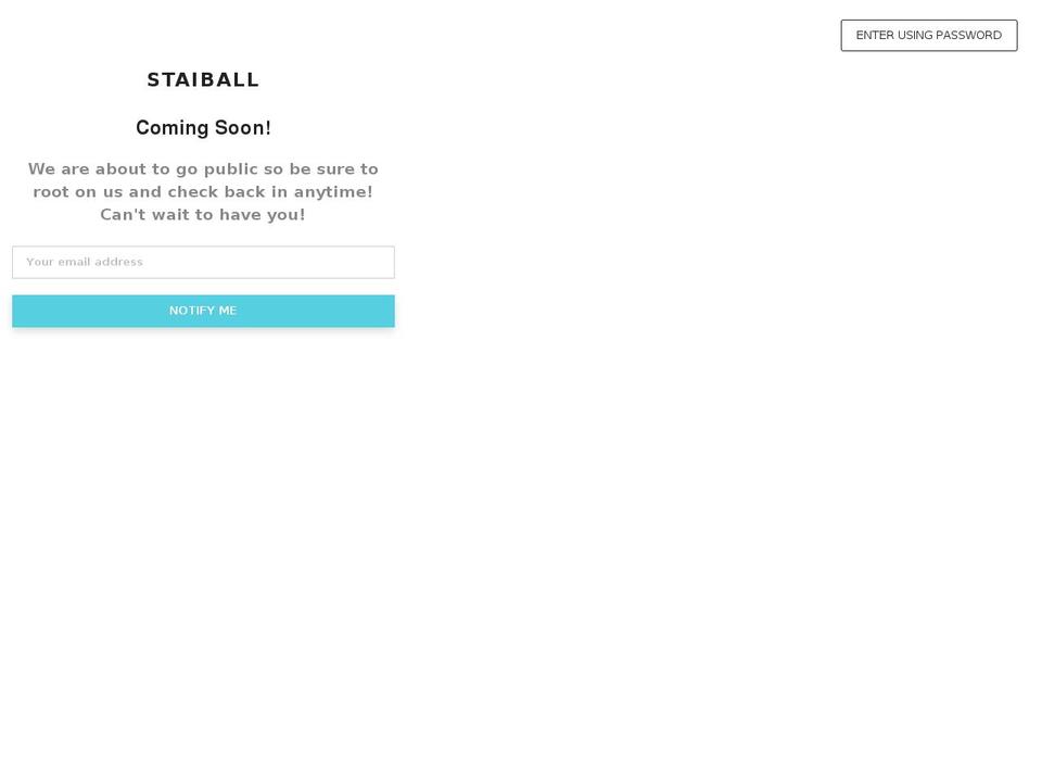 staiball.com shopify website screenshot
