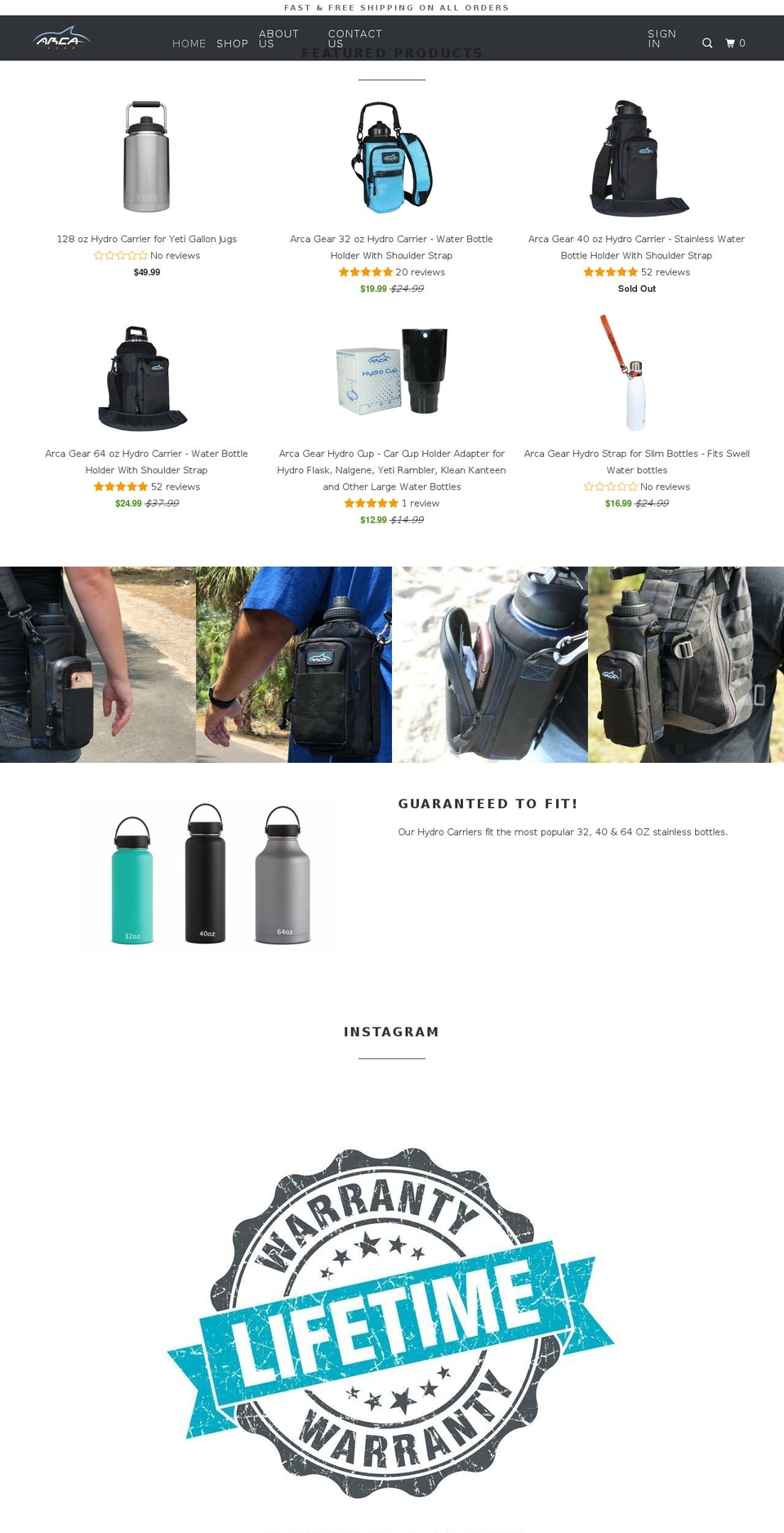 stainlessbottlebag.com — Shopify storefront screenshot