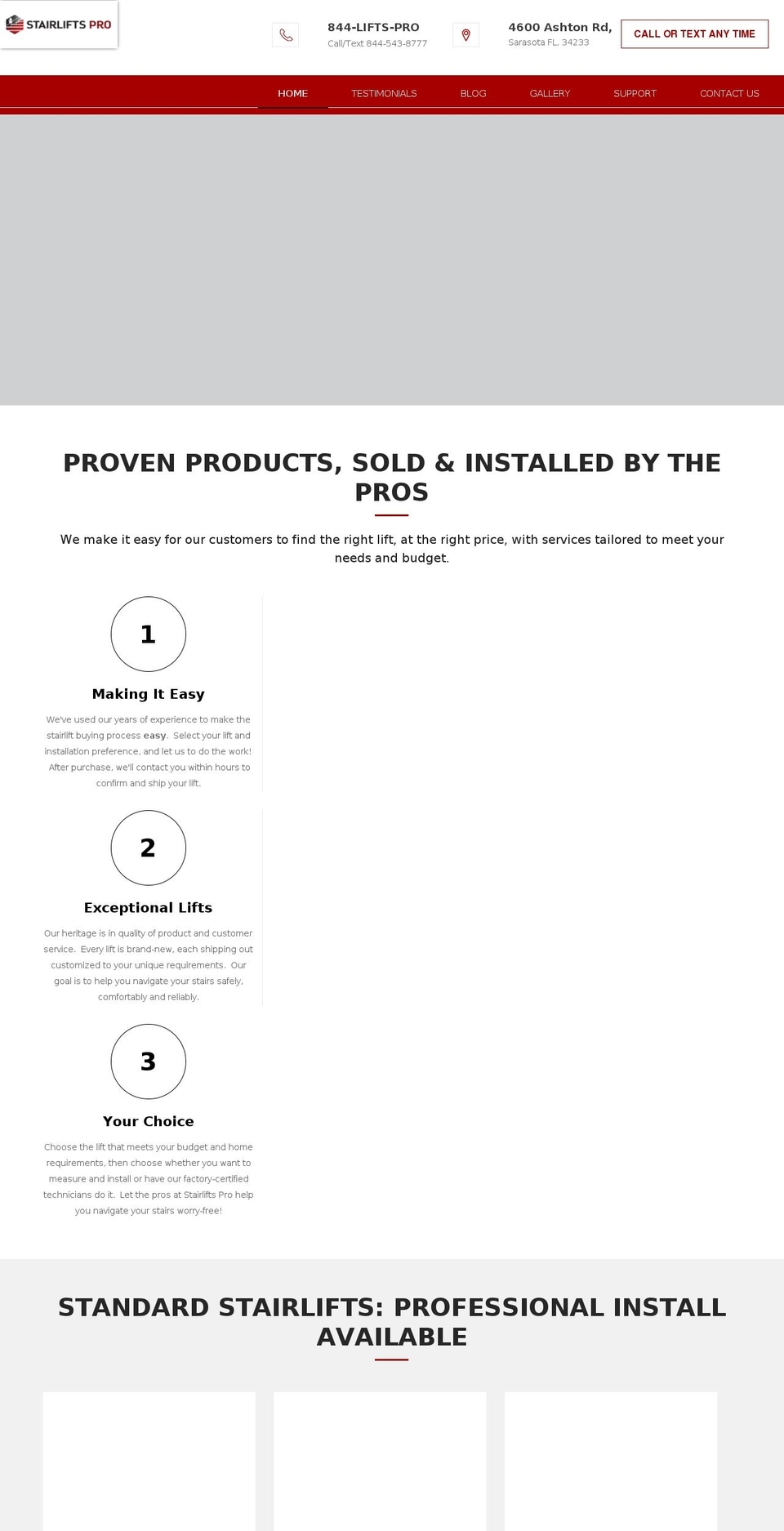 stairliftspro.com shopify website screenshot