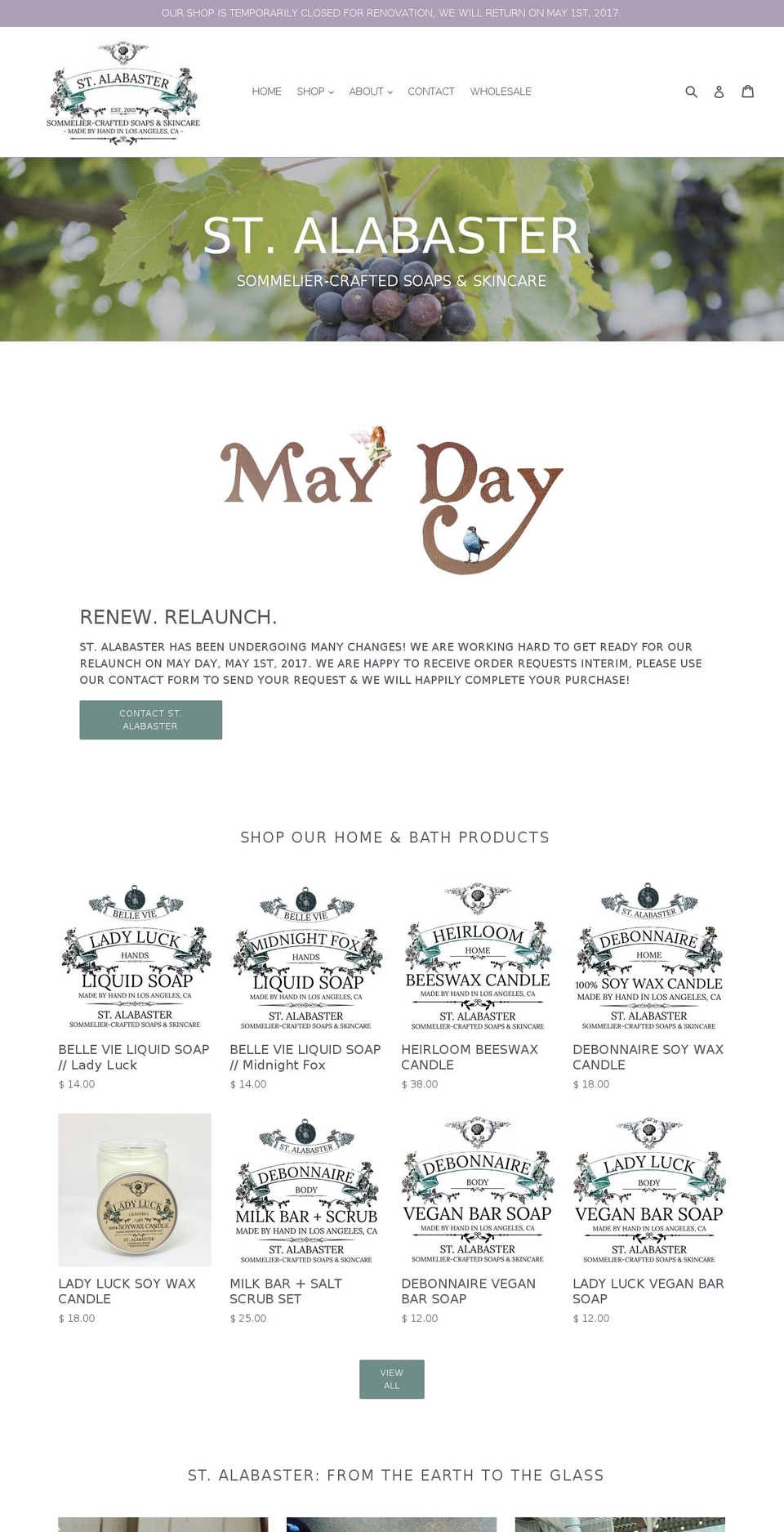 stalabaster.com shopify website screenshot