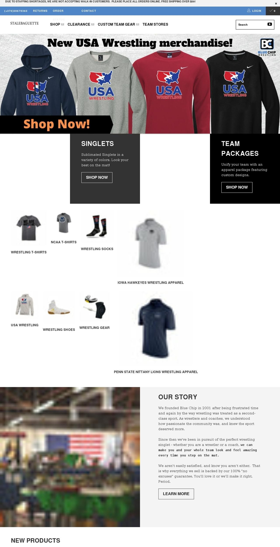 Champion Shopify theme site example stalebaguette.com