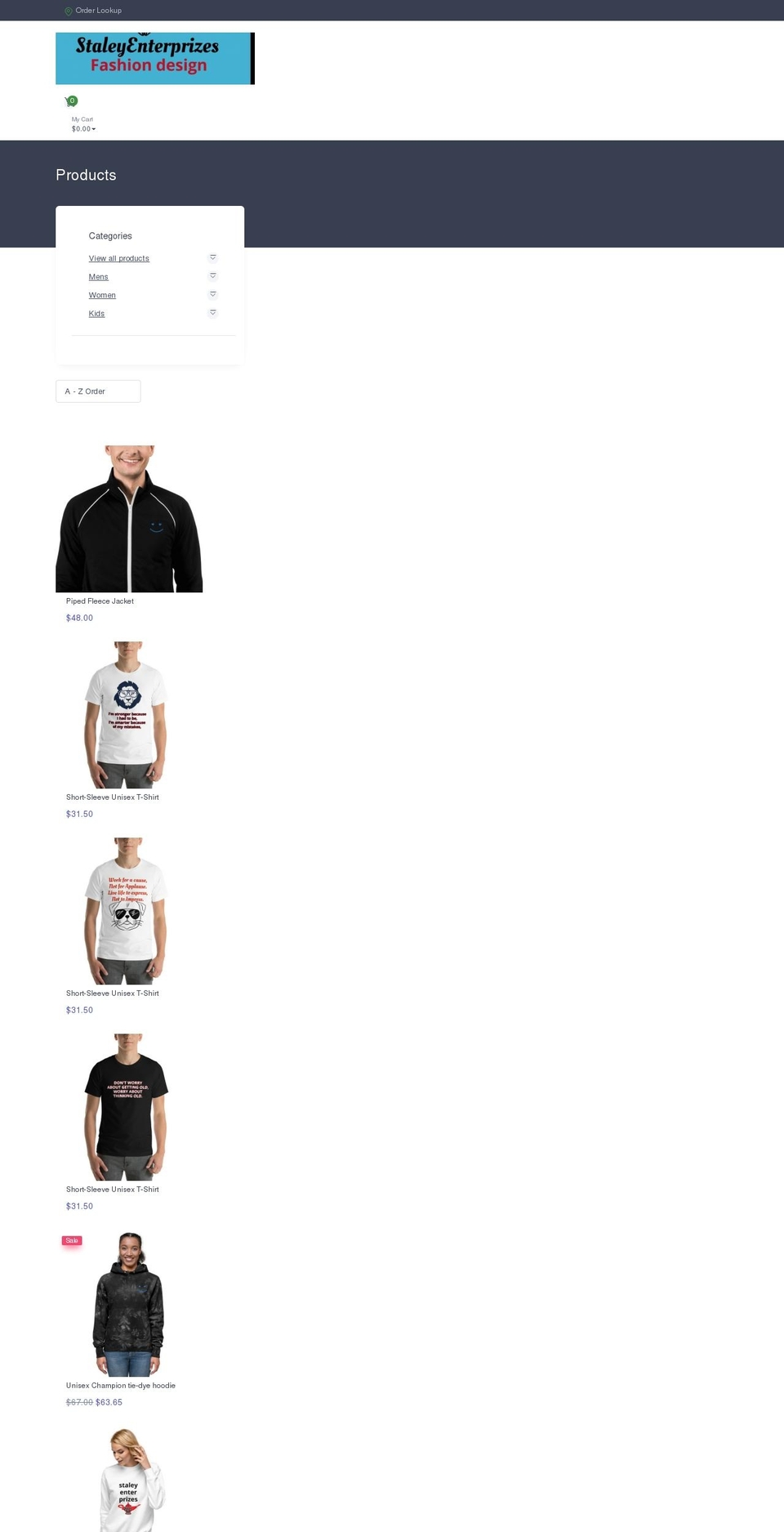 staleyenterprizes.com — Shopify storefront screenshot