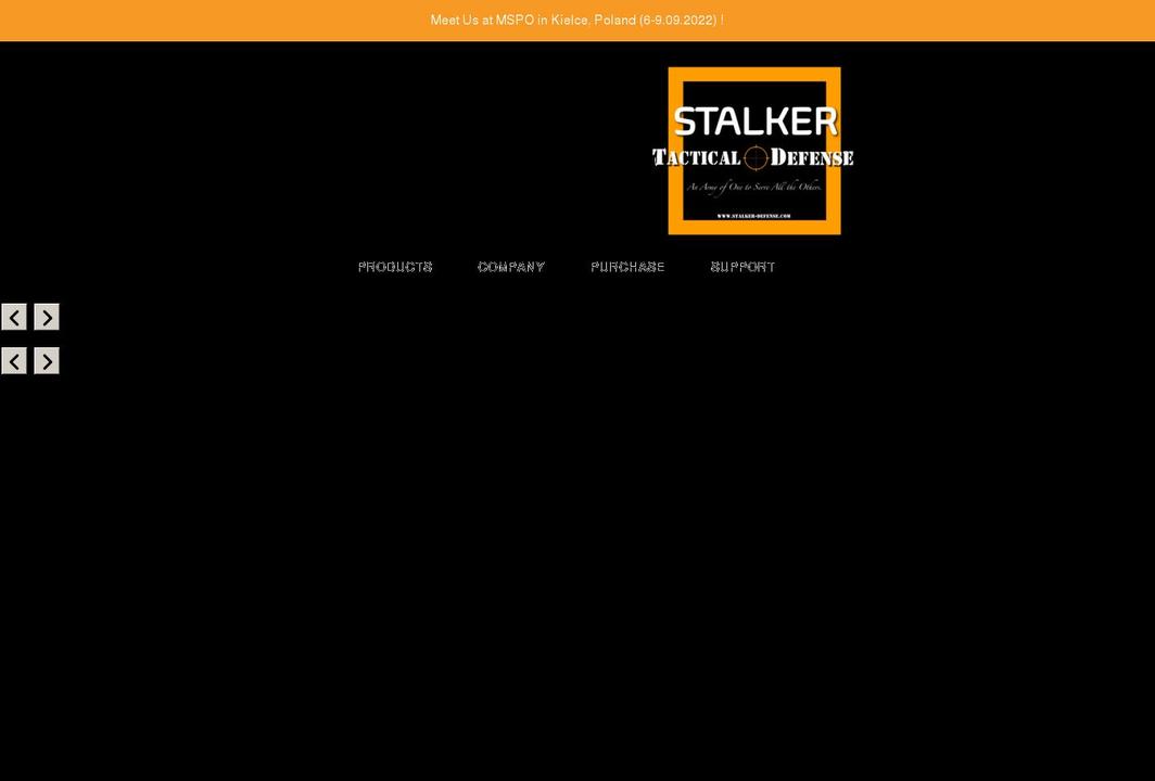 stalker-defense.com shopify website screenshot