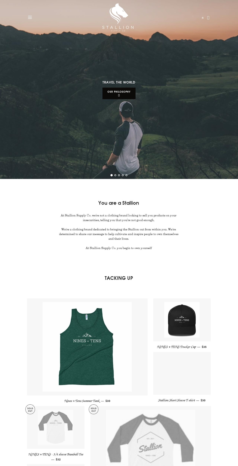 stallionsupplyco.com shopify website screenshot