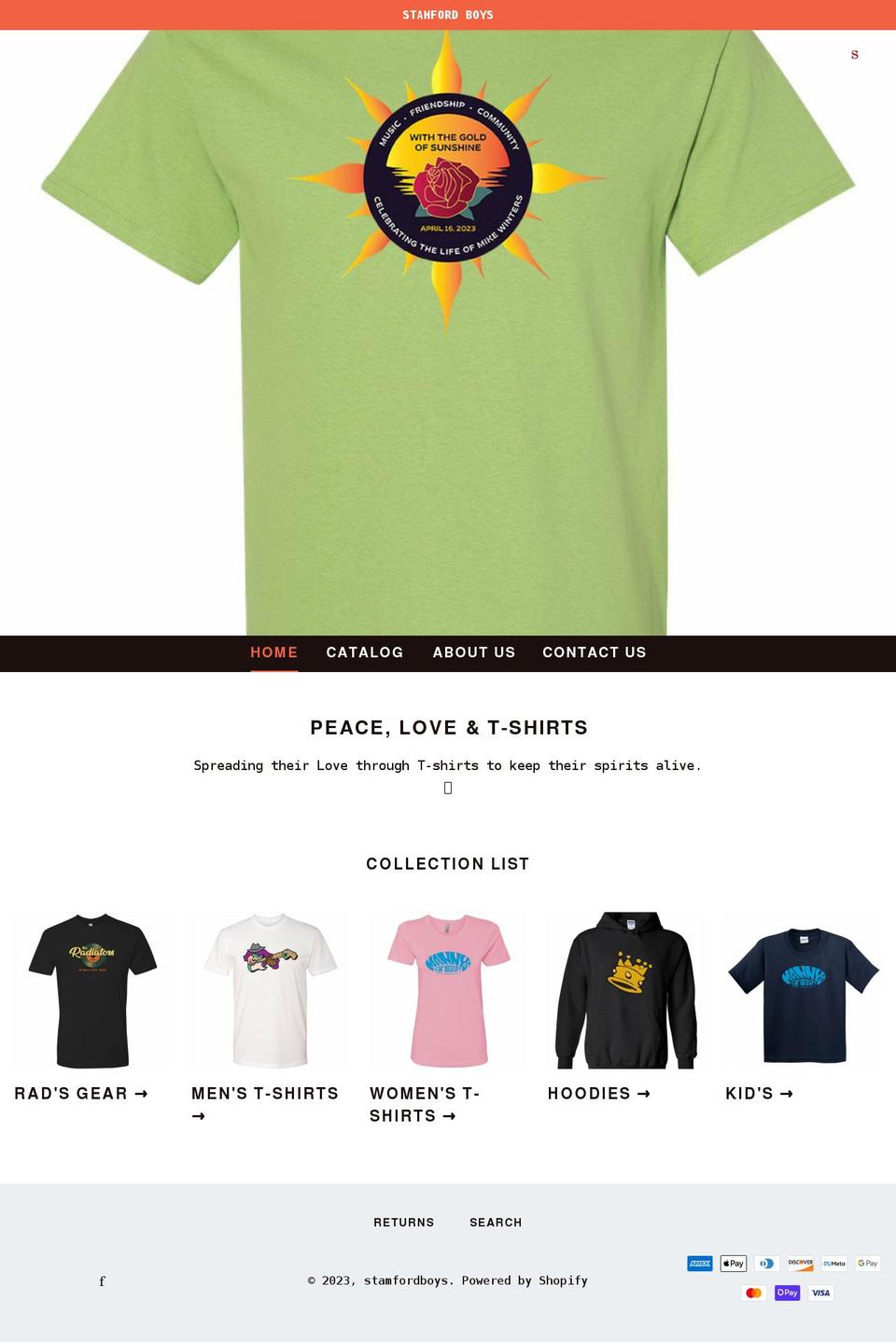 stamfordboys.com shopify website screenshot