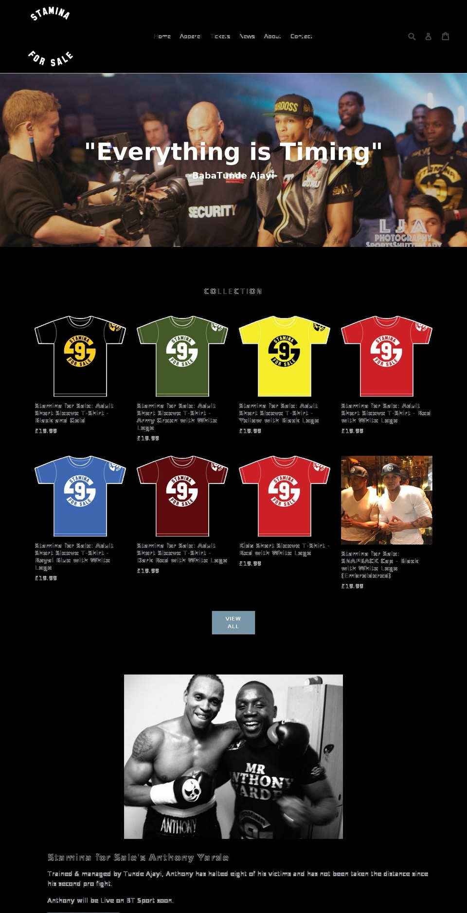 staminaforsale.com shopify website screenshot