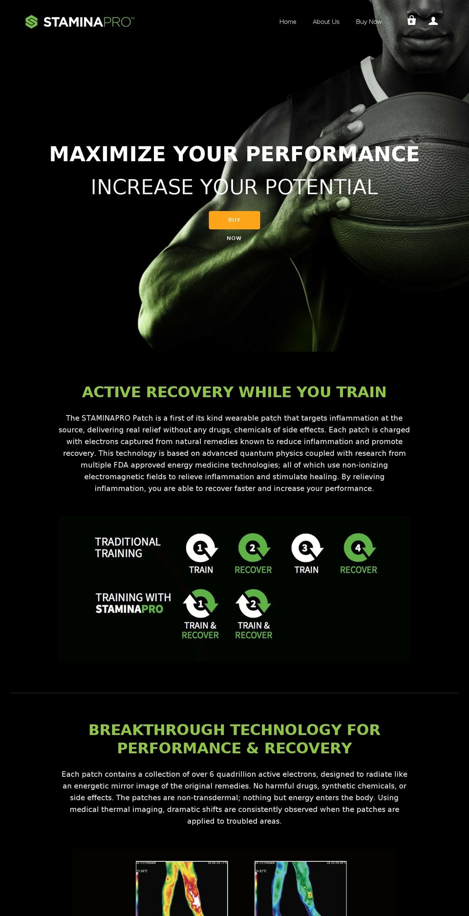 staminapro.com shopify website screenshot