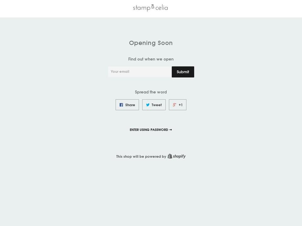 stampandcelia.com — Shopify storefront screenshot
