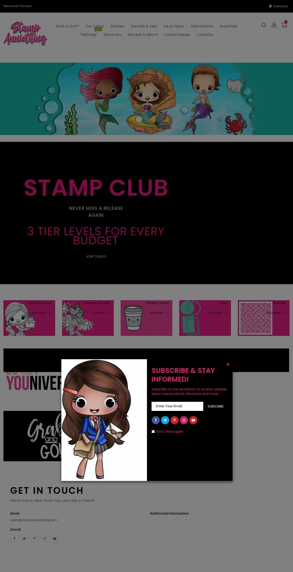 stampanniething.com shopify website screenshot