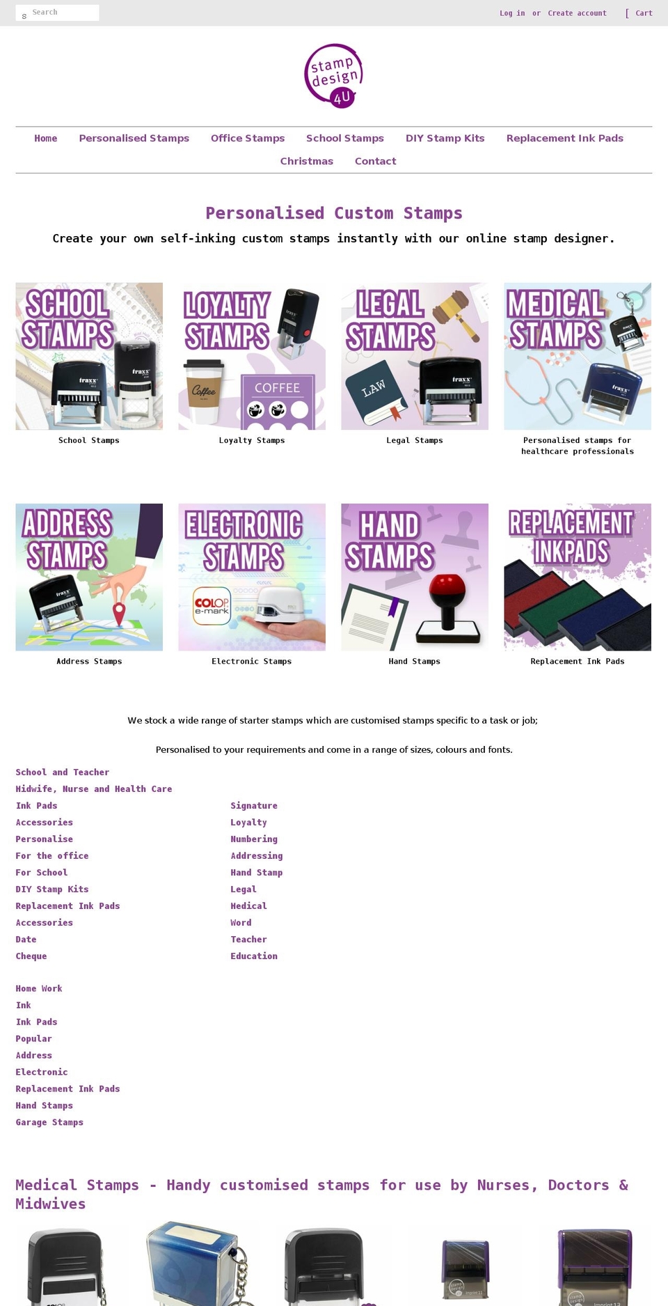 stampdesign4u.co.uk shopify website screenshot