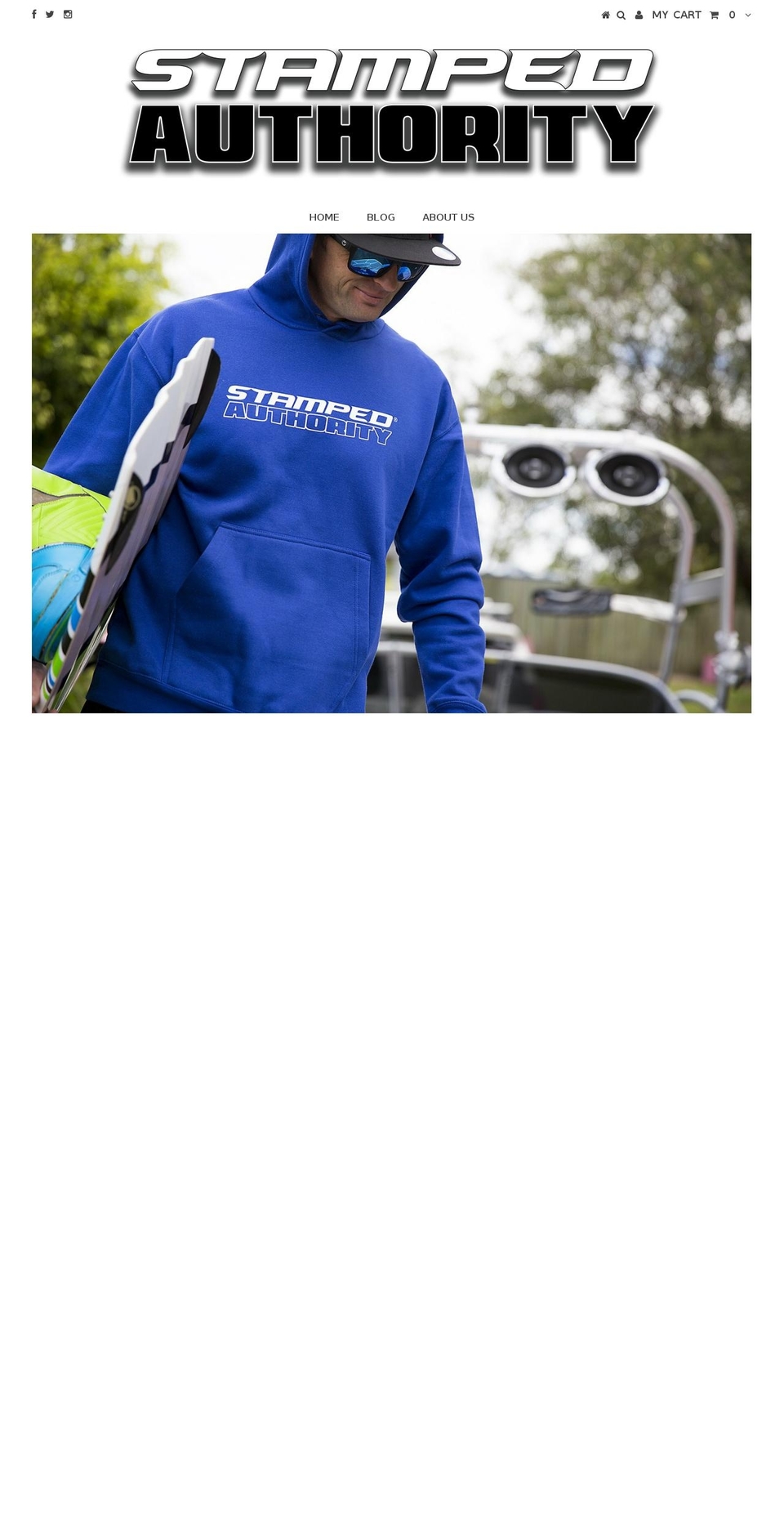 stampedauthorityclothing.com shopify website screenshot