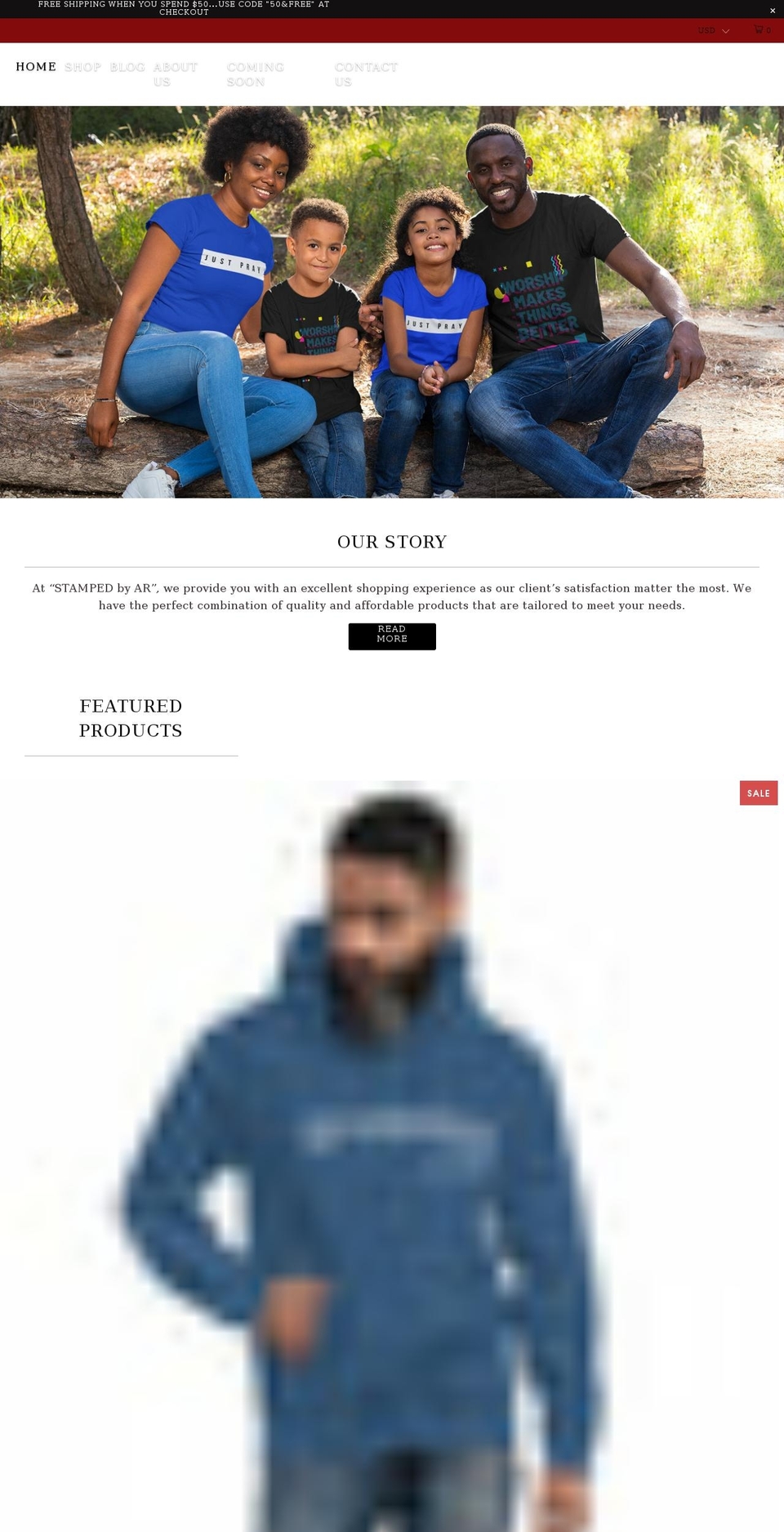 stampedbyar.com shopify website screenshot