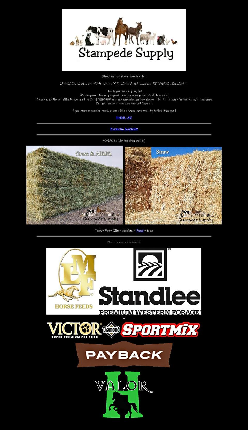 stampedesupply.com — Shopify storefront screenshot
