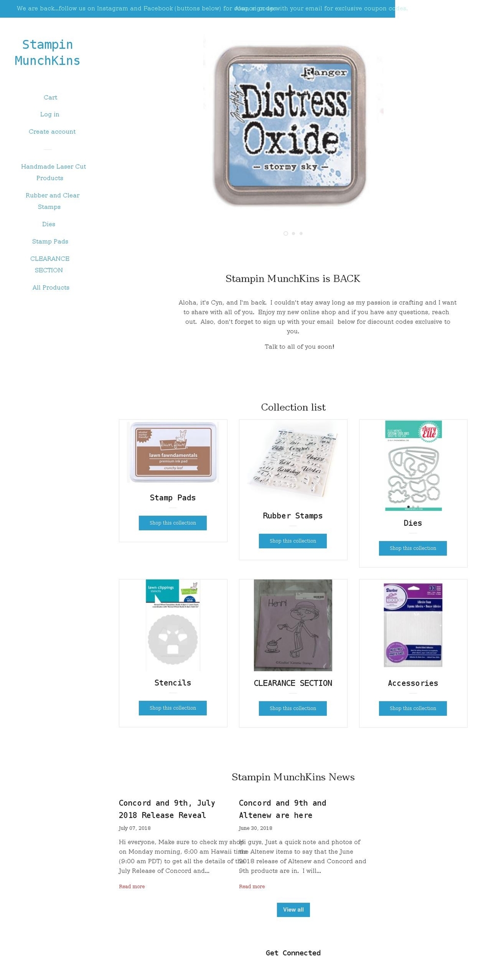 stampinmunchkins.com shopify website screenshot