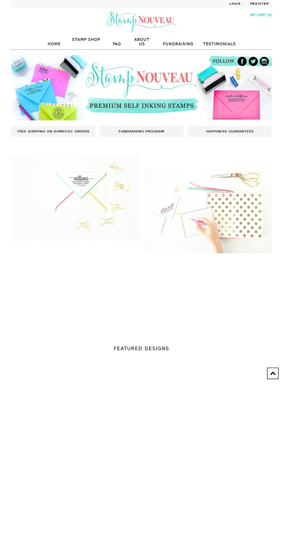 stampnouveau.com shopify website screenshot
